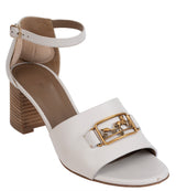 Hermes Viaggio 60 Calfskin White Sandals 37