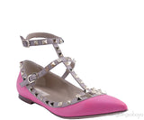 Pink Rockstud Flat Ballerina