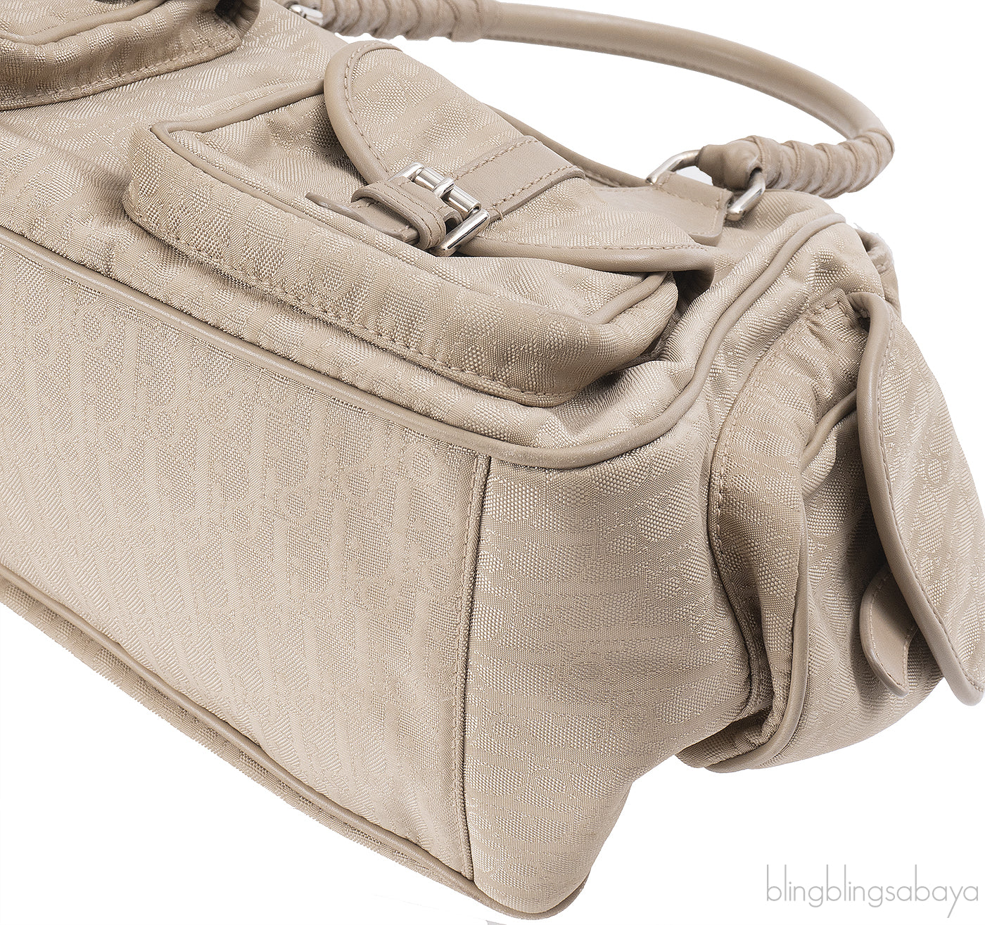 Christian Dior Oblique Canvas & Leather Multi-Pocket Bag