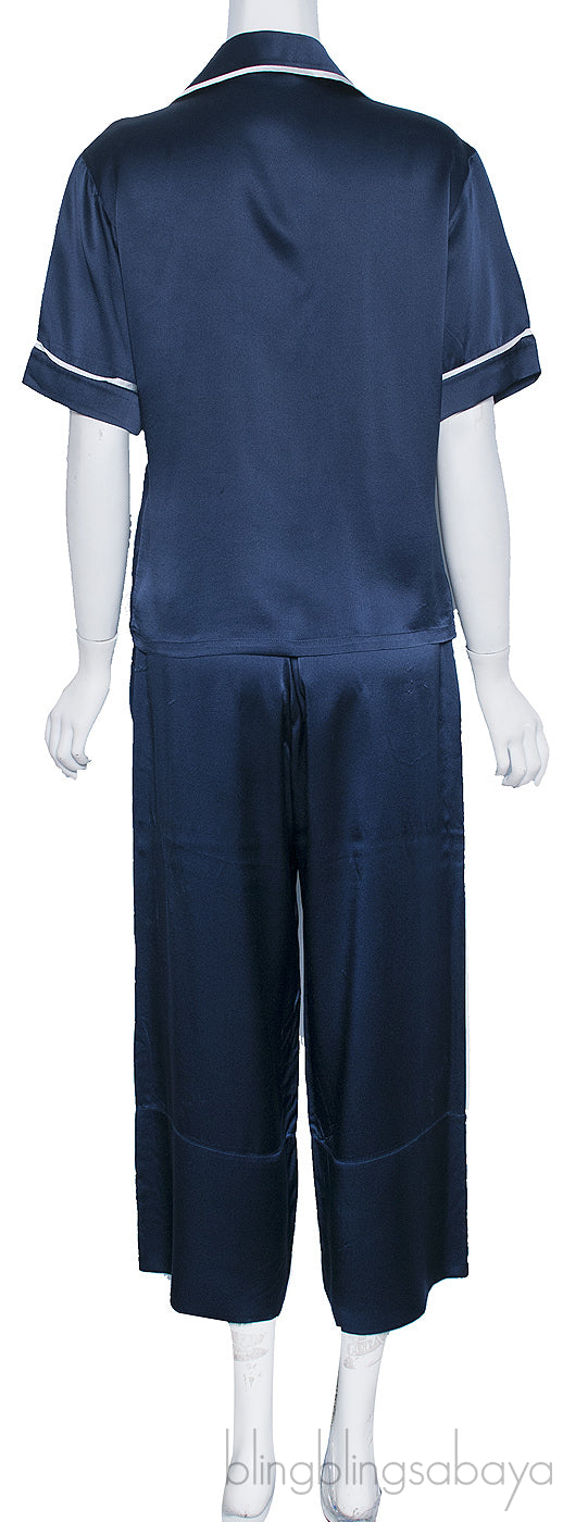 Blue Short Sleeve Pajama Set