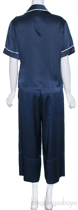Blue Short Sleeve Pajama Set