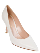 Gianvito Rossi White Leather 85 Pointed Toe Heels