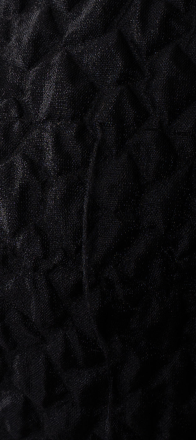 Poca & Poca Black Ruffled Midi Dress S