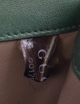 Gucci Crystal Embellished Horsebit Green Crocodile Mini Clutch