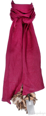 Fuchsia Wool Scarf & Hat