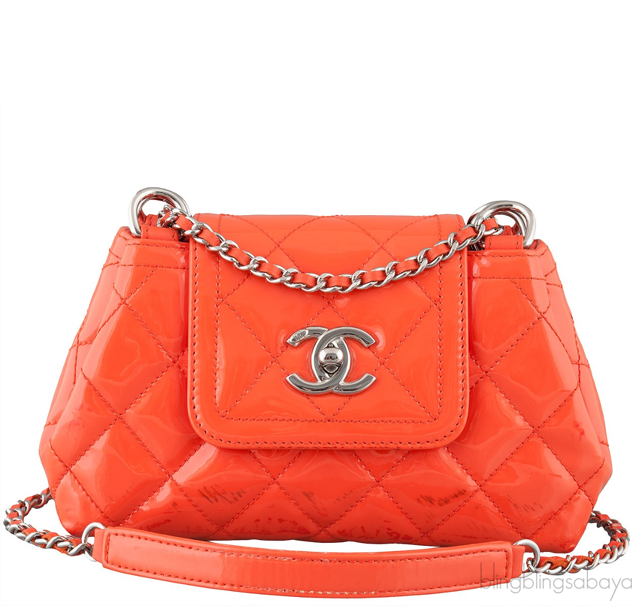 Coco Shine Accordion Patent Mini Bag