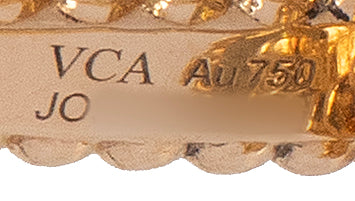 Van Cleef & Arpels Reversible Blue Agate Guilloche Vintage Alhambra Diamond Yellow Gold Ring 58