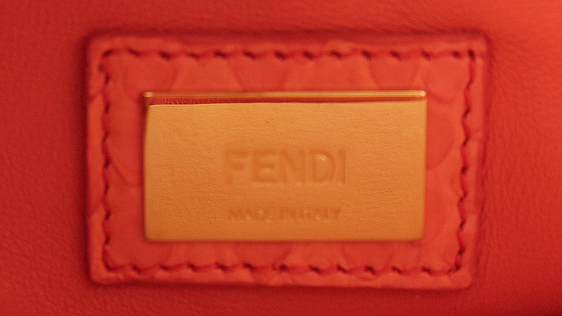 Fendi Orange Python Mini Peekaboo Bag