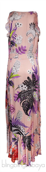 Old Rose Floral Multicolor Print Dress