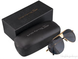 Linda Farrow LFL461 Black & Gold Aviator Sunglasses