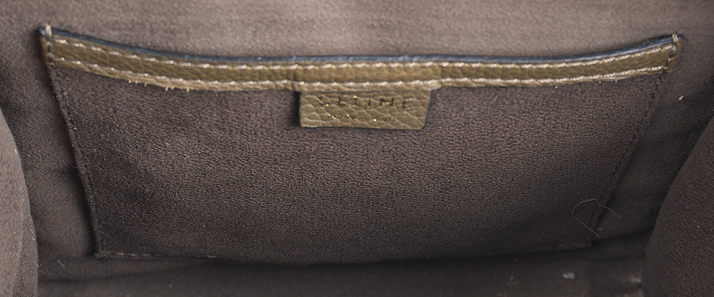 Celine Nano Olive Green Shoulder Bag