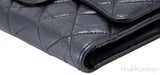 2.55 Trifold Long Black Wallet