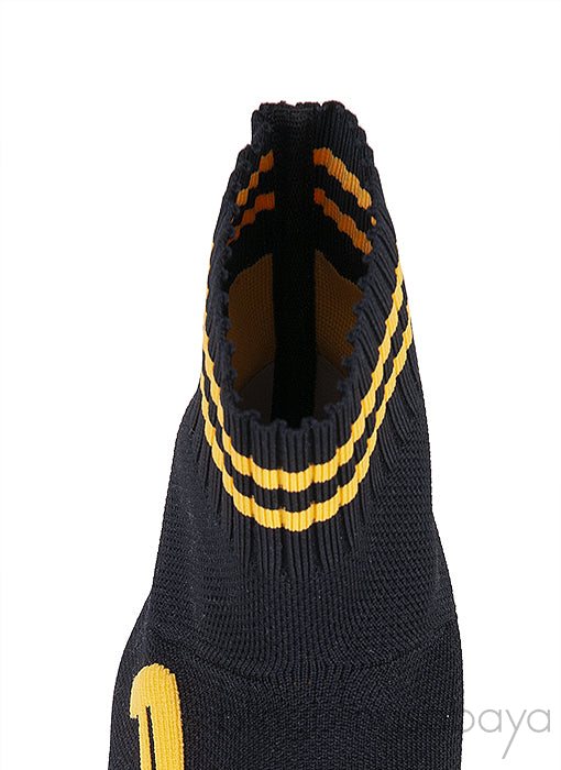 Black Knit Sock Logo Sneaker
