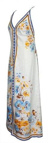 Zimmermann Hayycon Printed Linen Slip Dress