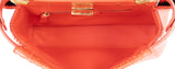 Fendi Orange Python Mini Peekaboo Bag