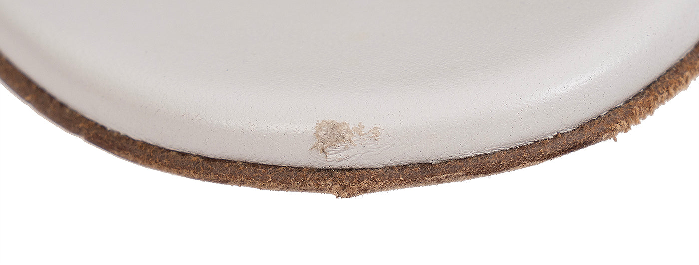 Hermes Viaggio 60 Calfskin White Sandals 37