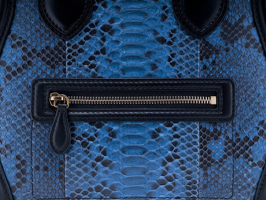 Mini Luggage Blue Python