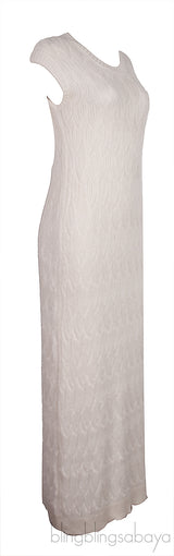 Off-White Knitted Long Dress