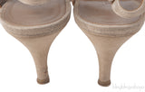Hermes Night 70 Gold Slingback Sandals