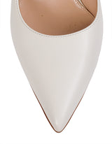 Gianvito Rossi White Leather 85 Pointed Toe Heels