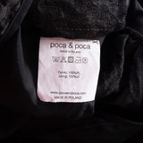 Poca & Poca Black Ruffled Midi Dress S