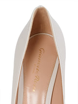 Gianvito Rossi White Leather 85 Pointed Toe Heels