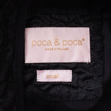 Poca & Poca Black Ruffled Midi Dress S
