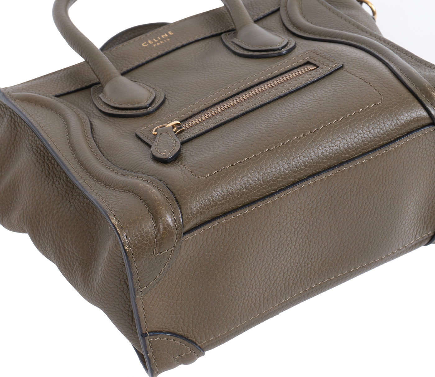 Celine Nano Olive Green Shoulder Bag