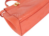 Fendi Orange Python Mini Peekaboo Bag