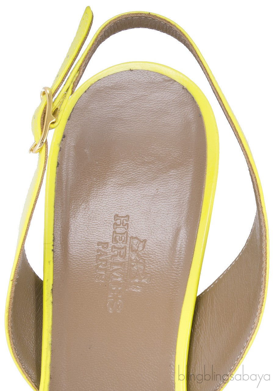 Night 70 Patent Citron Slingback