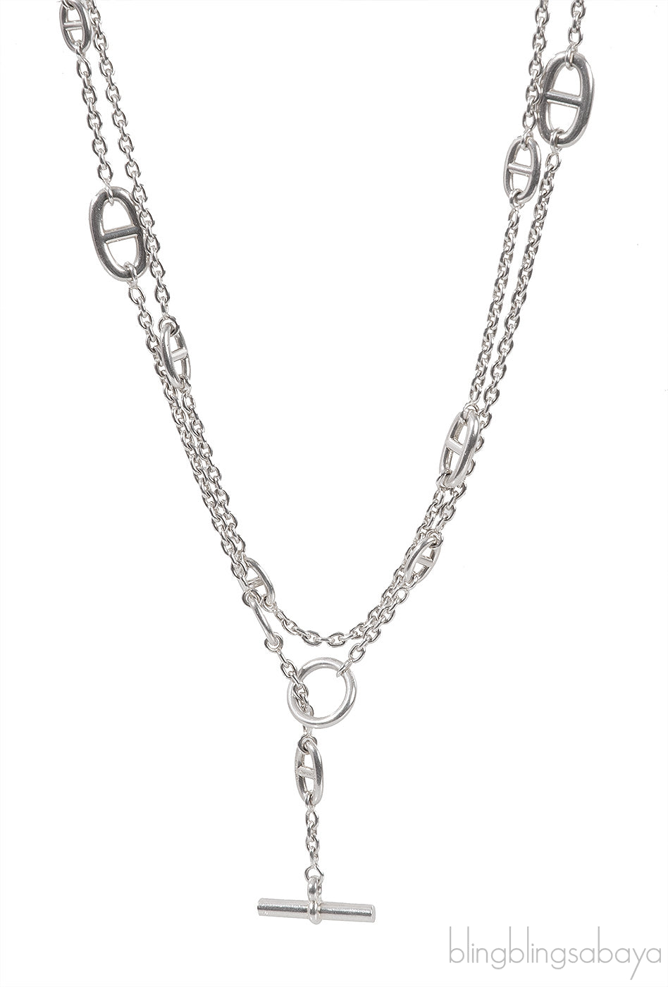 Farandole Long Silver Necklace 120