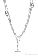 Farandole Long Silver Necklace 120