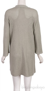 Grey Perforated Cardigan