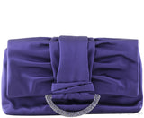Blue Violet Satin Clutch
