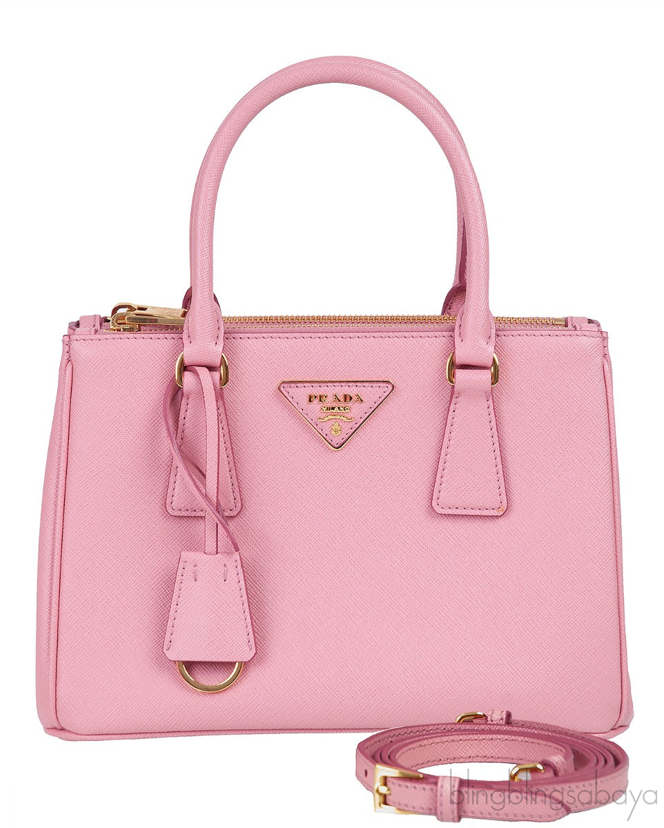 Pink Petal Galleria Saffiano Small Leather Bag