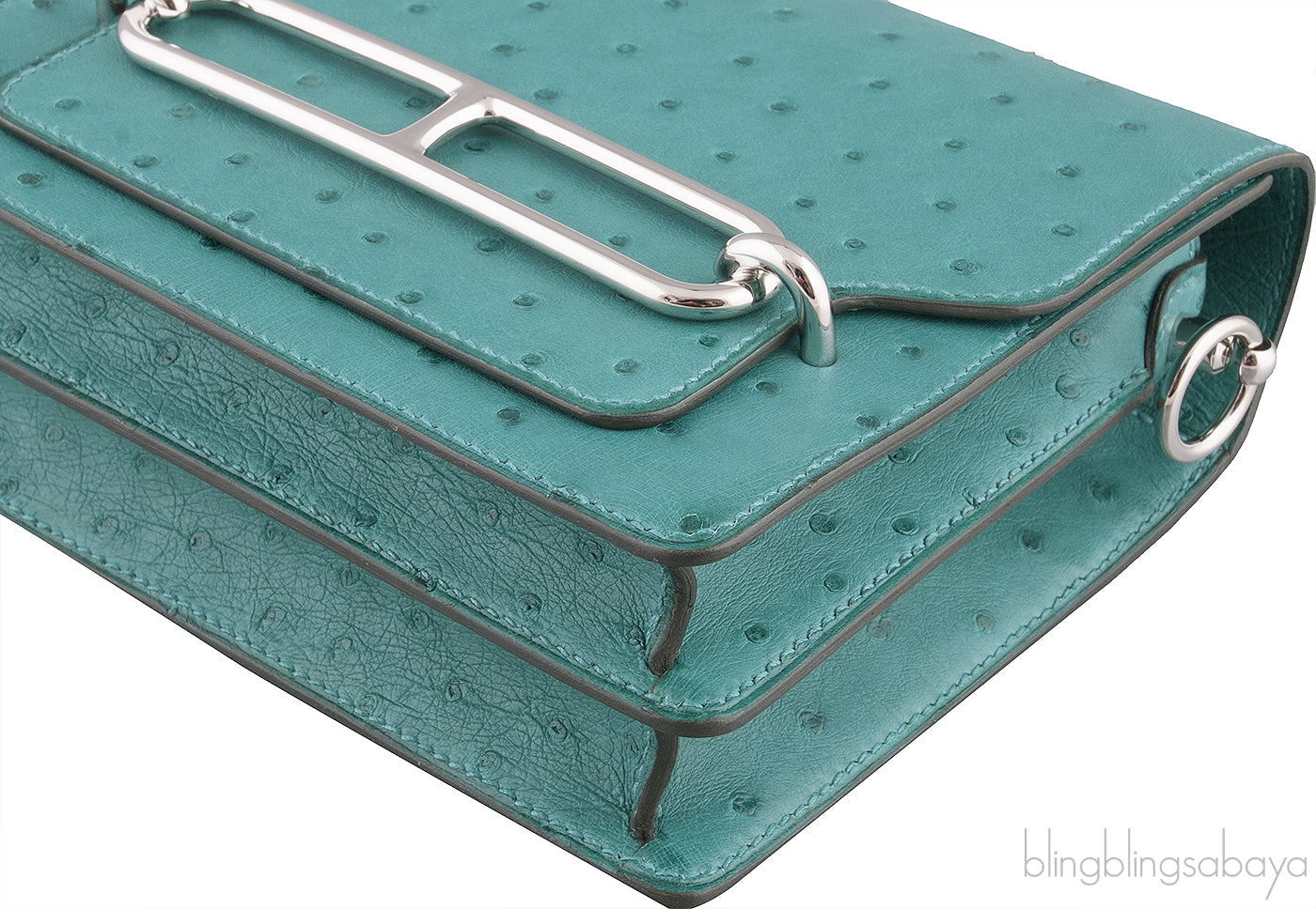 Mini Sac Roulis 18 Ostrich Vert Verone