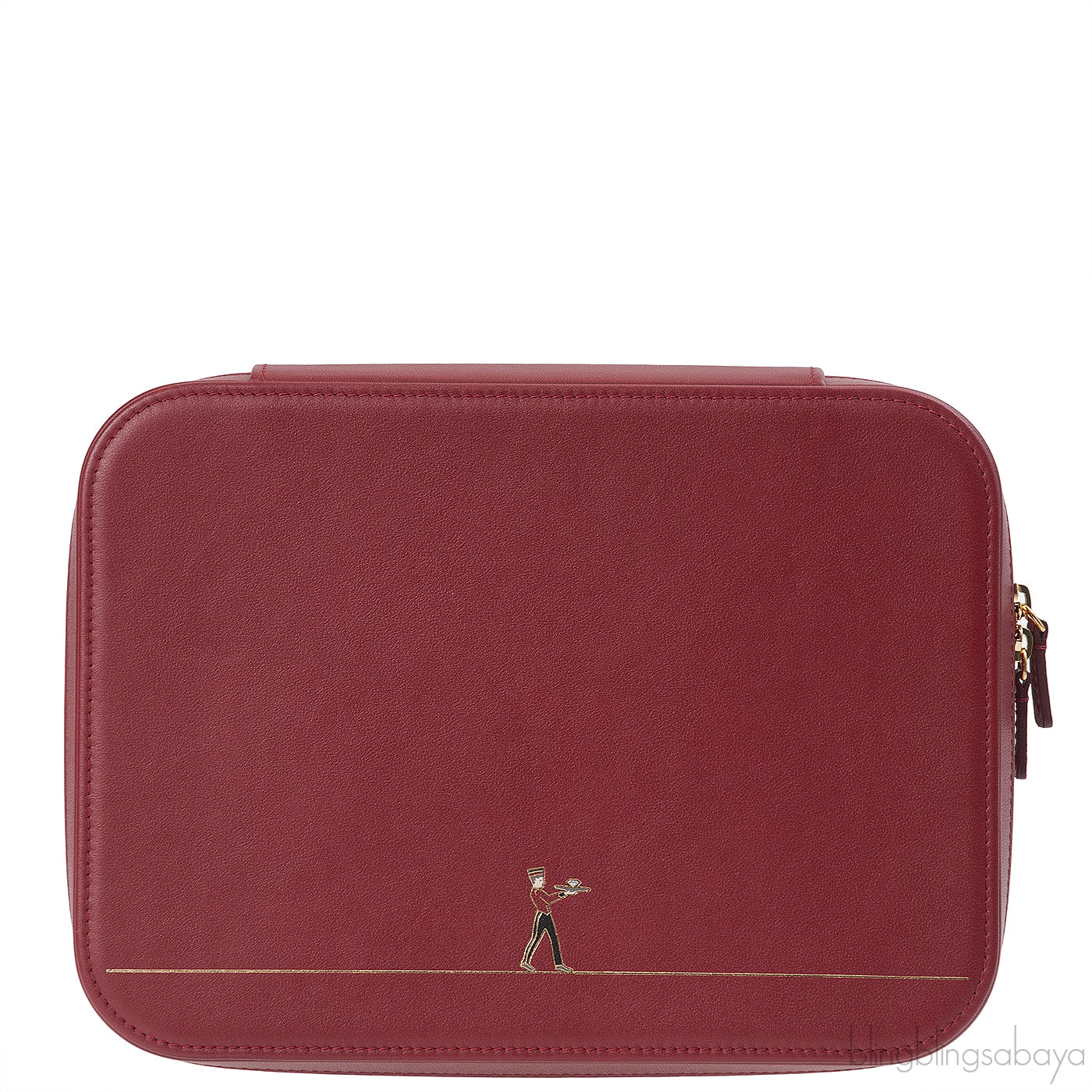 Cartier Travel Jewelery Box Leather Diabolo Red