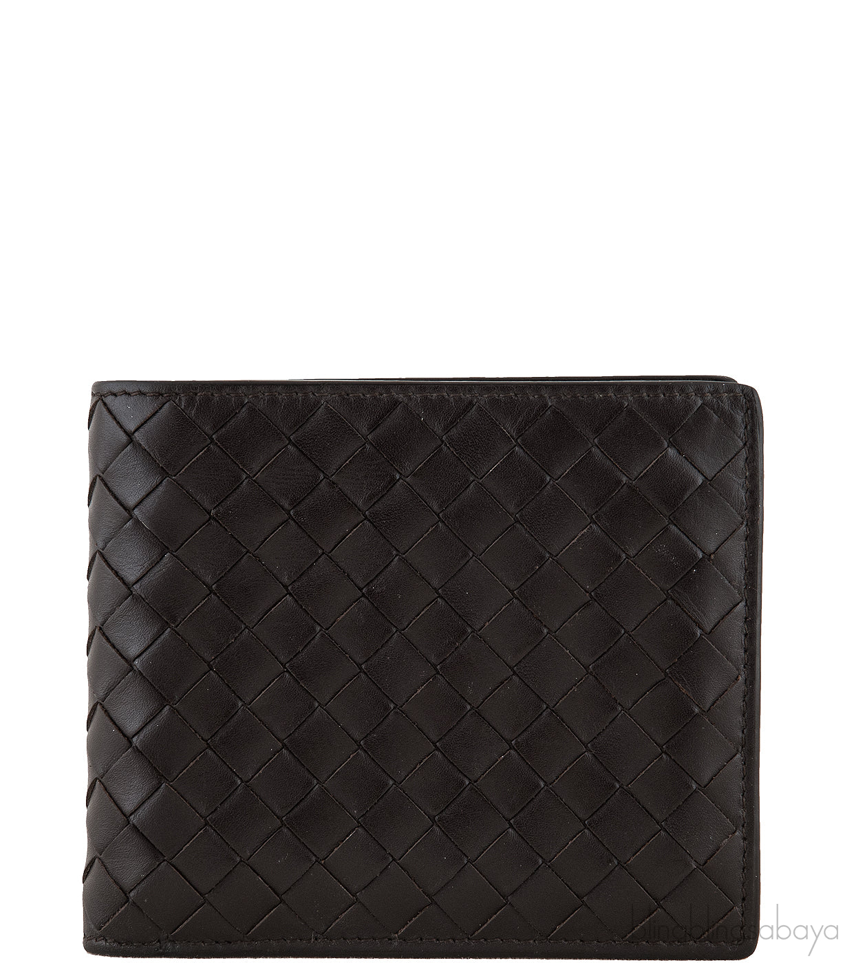 Brown Intrecciato Bi-fold Wallet