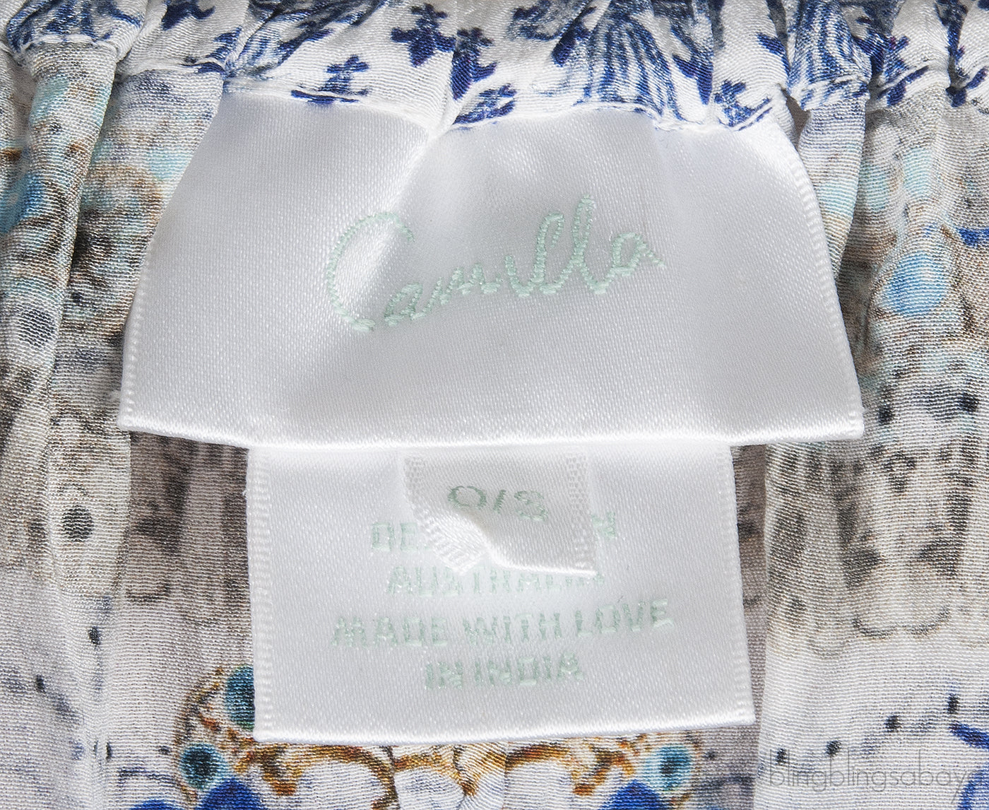 Blue Floral Print Kaftan Dress