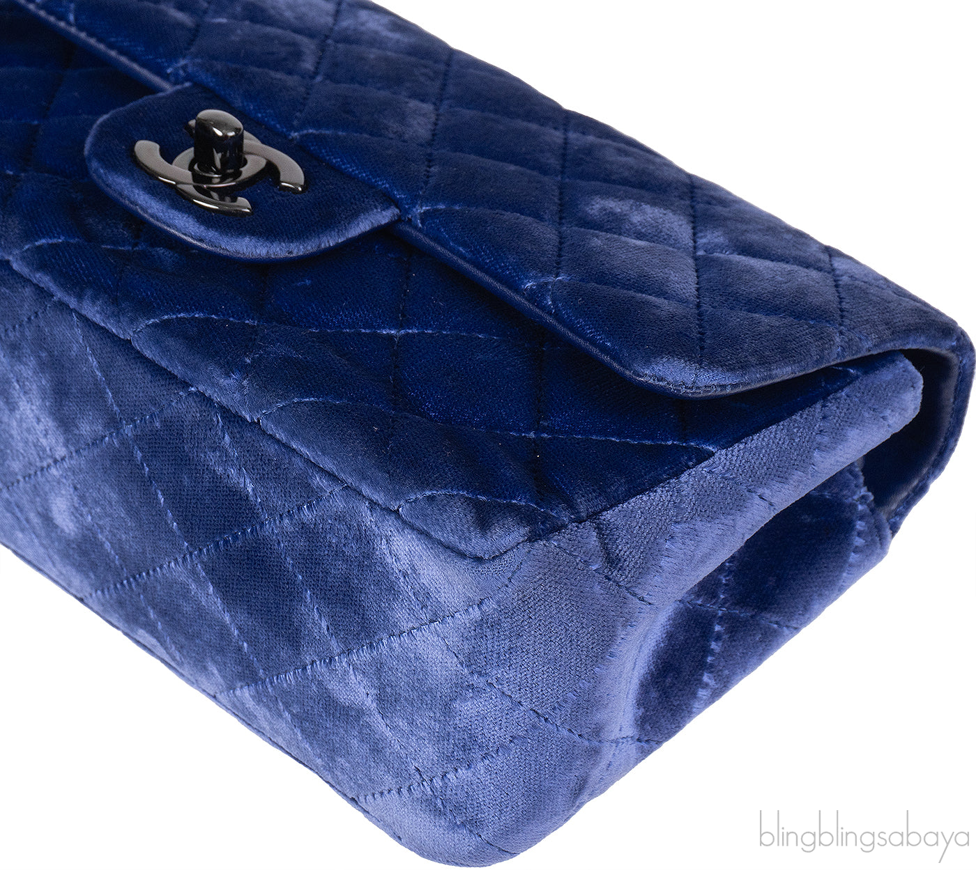 Chanel Velvet blue Mini Flap Bag