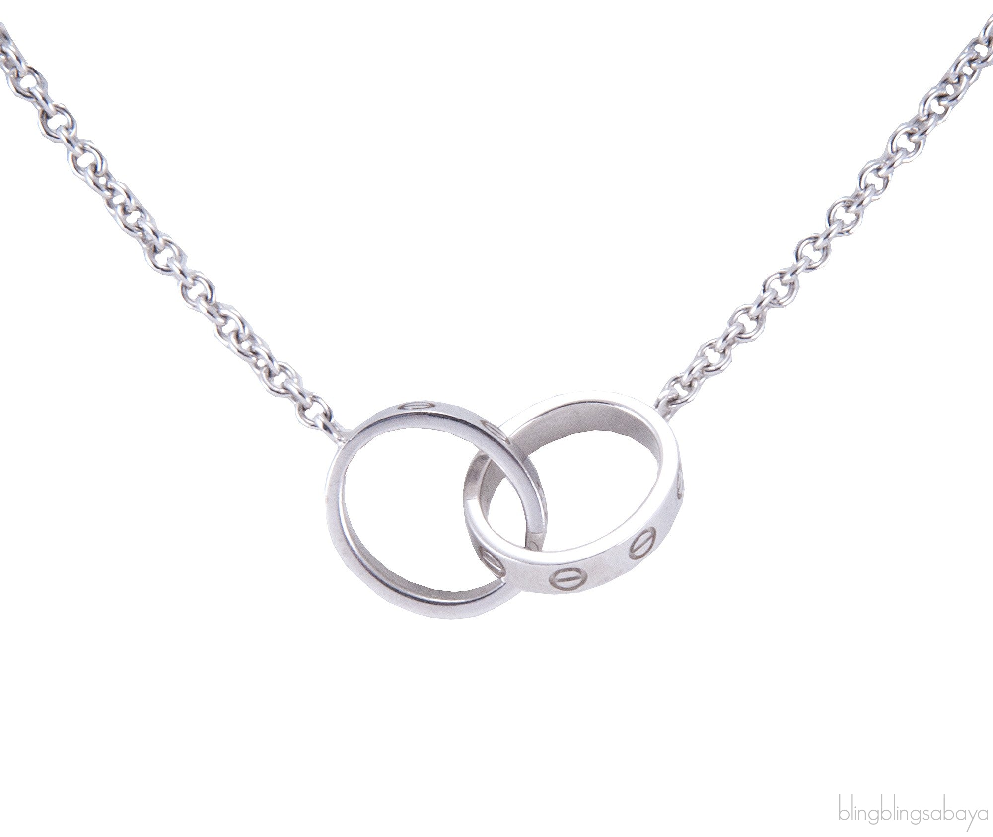 White Gold LOVE Necklace