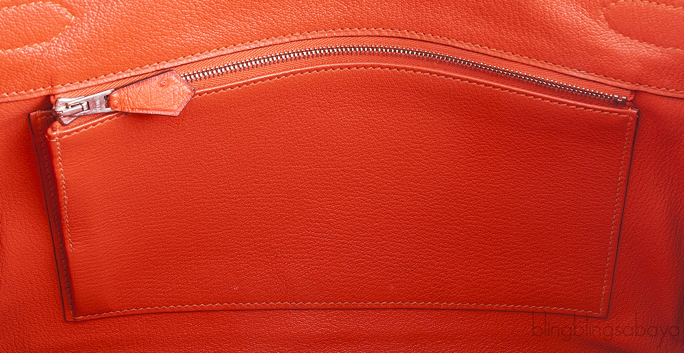 Birkin 30 Orange Ostrich PHW