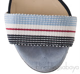 Stripe Multi-color Strappy Sandals