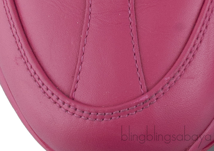 Pink Rhyton Logo Leather Sneaker