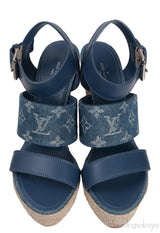 Blue Starboard Wedge Sandal