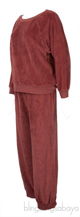 Choco Brown Raglan Sweatshirt & Track Pants