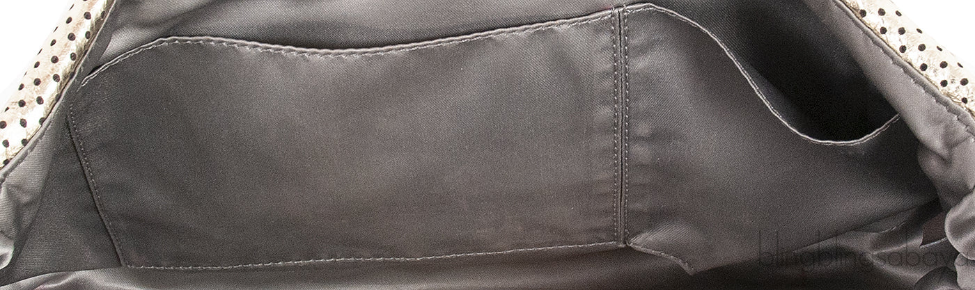 Metallic Gold Perforated Drill Flap Bag