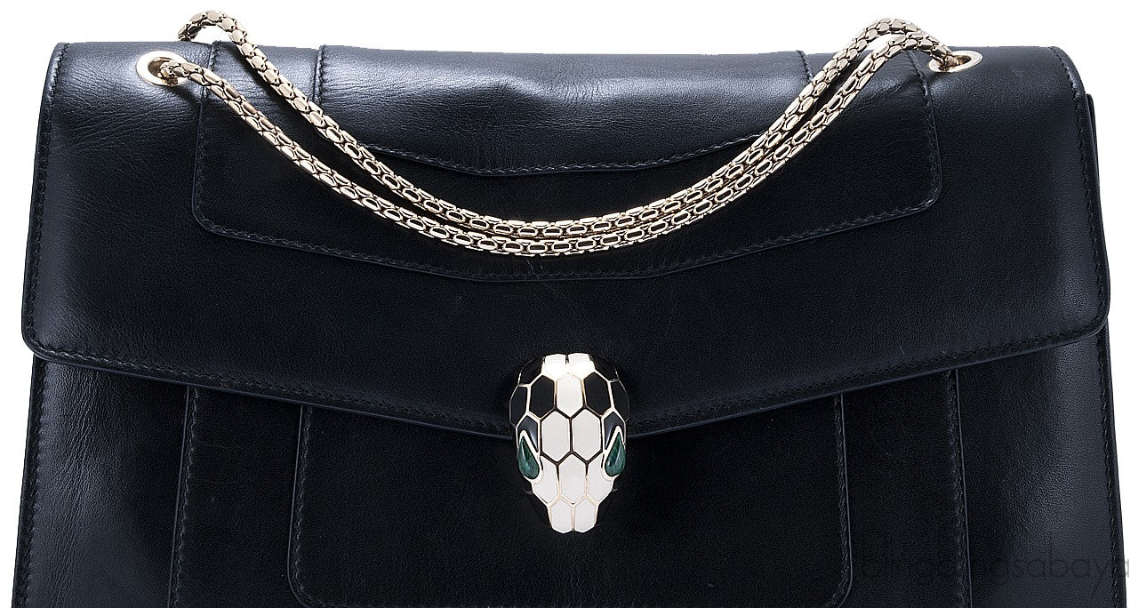 Serpenti Black Shoulder Bag