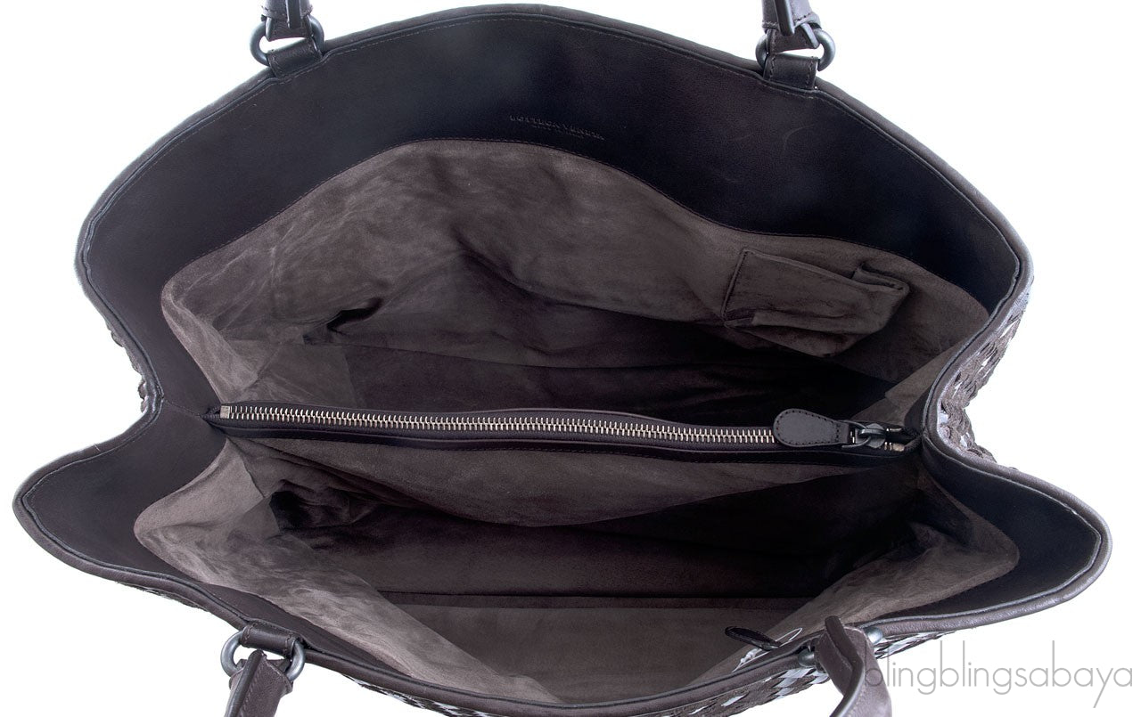Liquid Intrecciato Brown Tote