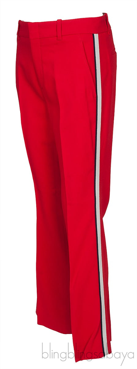 Red Wide Hem Trouser